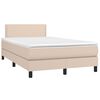 vidaXL Sommier &agrave; lattes de lit avec matelas LED Cappuccino 120x200 cm