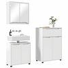 vidaXL Ensemble de mobilier de salle de bain 3 pcs Blanc brillant