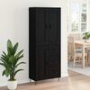vidaXL Haut Armoire Ch&ecirc;ne noir 69,5 x 34 x 180 cm Bois d'ing&eacute;nierie