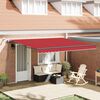 vidaXL Tissu de auvent avec Rouge 400 &times; 300 cm Polyester