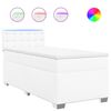 vidaXL Sommier à lattes de lit avec matelas Blanc 80x200 cm Similicuir