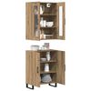 vidaXL Haut Armoire 2 pcs ch&ecirc;ne artisanal Bois d'ing&eacute;nierie