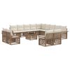 vidaXL Ensemble de canap&eacute; de jardin 14 pcs Beige et blanc cr&egrave;me