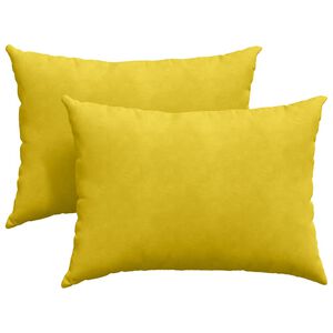 vidaXL Coussins de canap&eacute; 2 pcs Jaune 70 x 50 cm