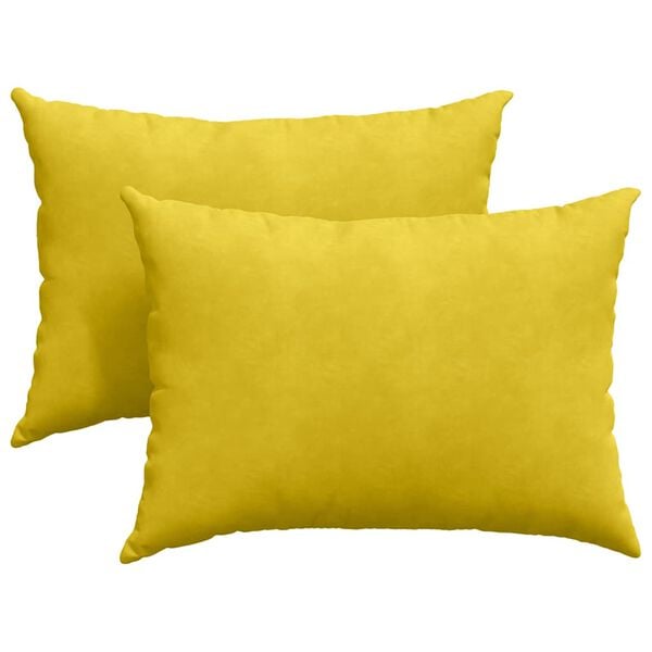 vidaXL Coussins de canapé 2 pcs Jaune 70 x 50 cm