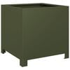 vidaXL Jardini&egrave;re vert olive 40x40x40 cm acier