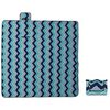 vidaXL Couverture de pique-nique pliable vague bleue 200x200cm velours