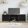 vidaXL Meuble TV Ch&ecirc;ne noir 150 x 30 x 50 cm Bois d'ing&eacute;nierie