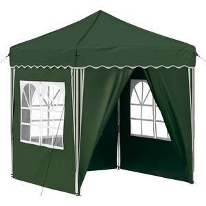 vidaXL Tente de f&ecirc;te pop-up 195 x 195 x 245 cm Vert Tissu Oxford