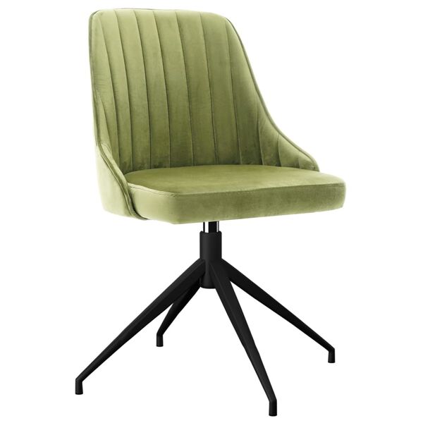 vidaXL Chaises &agrave; manger lot de 2 vert clair velours