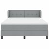 vidaXL Lit boxspring avec matelas Gris clair 140 x 190 cm tissu