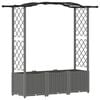 vidaXL Lit &Eacute;lev&eacute; avec Treillis et Toit Gris clair 164 x 40 x 138 cm PP