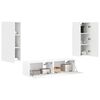 vidaXL Ensemble meuble TV Montage mural 2 pcs Blanc Bois d'ing&eacute;nierie