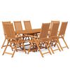 vidaXL Ensemble &agrave; manger de jardin 9 pcs Bois d'acacia massif 160-240 cm