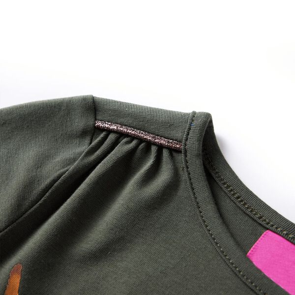 T-shirt enfants à manches longues kaki 92