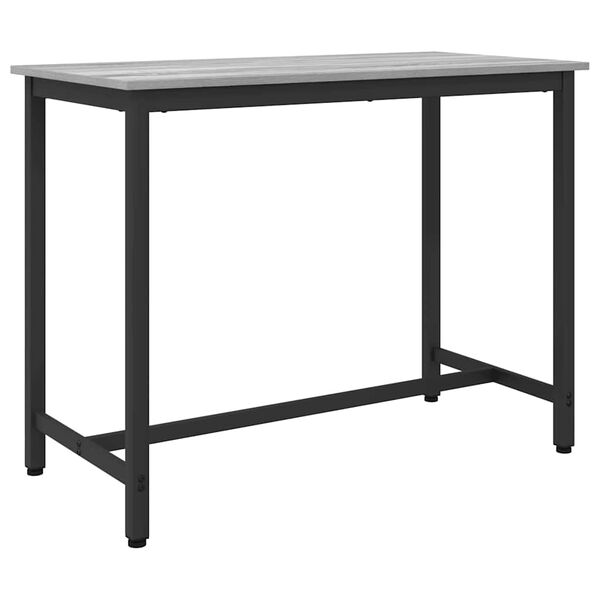 vidaXL table Gris Sonoma 100 x 50 x 76,5 cm Bois d'ing&eacute;nierie et acier