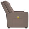 vidaXL Fauteuil de massage inclinable à 3 places taupe tissu