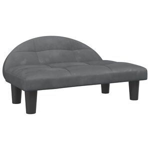 vidaXL Lit pour chien gris fonc&eacute; 70x52x30 cm velours
