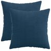 vidaXL Housse de coussin 2 pcs HEERLEN Bleu marine 30 x 30 cm