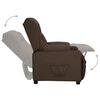 vidaXL Fauteuil inclinable Marron Similicuir