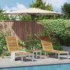 vidaXL Chaises longues 2pcs avec table 3 pcs Marron Acacia massif