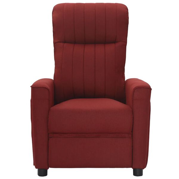 vidaXL Fauteuil de massage Rouge bordeaux Tissu