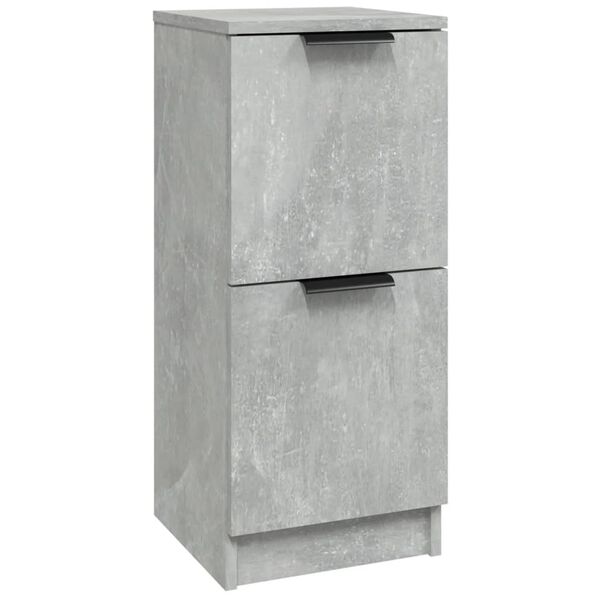 vidaXL Buffet Gris béton 30x30x70 cm Bois d'ingénierie