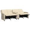 vidaXL Fauteuil de massage inclinable 4 places crème similicuir