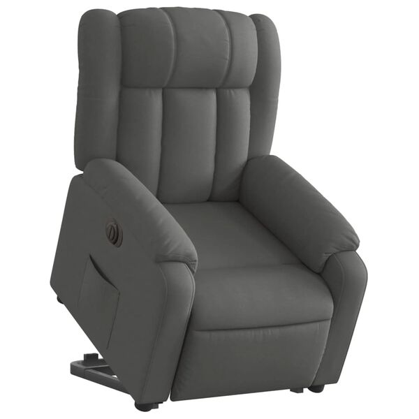 vidaXL Fauteuil inclinable &eacute;lectrique gris fonc&eacute; tissu