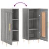 vidaXL Buffet Sonoma gris 34,5x34x90 cm Bois d'ing&eacute;nierie