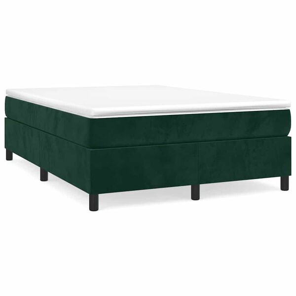 vidaXL Cadre de lit vert fonc&eacute; 140x200 cm velours