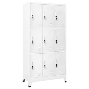 vidaXL Armoire &agrave; casier avec 9 compartiments Acier 90x45x180 cm Gris