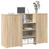 vidaXL Bureau r&eacute;ception ch&ecirc;ne sonoma 155x50x103,5 cm bois d'ing&eacute;nierie