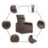 vidaXL Fauteuil de massage inclinable &eacute;lectrique marron similicuir