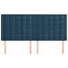 vidaXL T&ecirc;te de lit Bleu fonc&eacute; 180 x 5 x 118/128 cm Velours