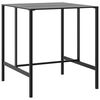 vidaXL Ensemble de bar de jardin 5 pcs noir acier enduit de poudre
