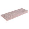 vidaXL Tapis d'escalier 15 pièces 65 x 21 x 4 cm Rose clair Bord rectangulaire