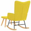 vidaXL Chaise &agrave; bascule avec tabouret Jaune moutarde Tissu