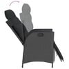 vidaXL Ensemble &agrave; manger de jardin coussins 7pcs Noir R&eacute;sine tress&eacute;e