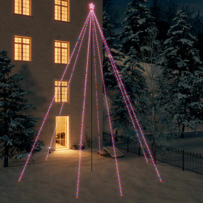 vidaXL Lumières d'arbre de Noël Int/Extérieur 1300 LED colorées 8 m