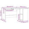 vidaXL Bureau d'angle ch&ecirc;ne artisanal 120x140x75 cm bois d'ing&eacute;nierie