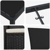 vidaXL Ensemble de salle &agrave; manger pour jardin avec coussin 5 pcs Noir