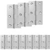vidaXL Charni&egrave;re 12 pc 66 x 38 x 5 mm Argent&eacute; Acier