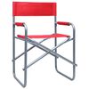 vidaXL Chaises de metteur en sc&egrave;ne lot de 2 Acier Rouge