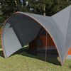 vidaXL Tente Teepee 9 personnes Gris et orange 502 x 502 x 297 cm