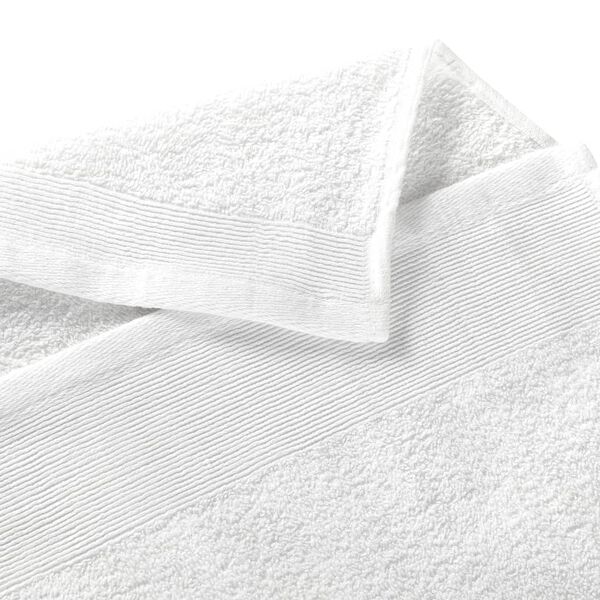 vidaXL Serviettes de bain 5 pcs Coton 450 g/m² 100x150 cm Blanc