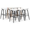 vidaXL Ensemble de bar 7 pcs Blanc