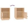 vidaXL Tables de chevet 2 pcs 40x34x55 cm Bois de pin massif