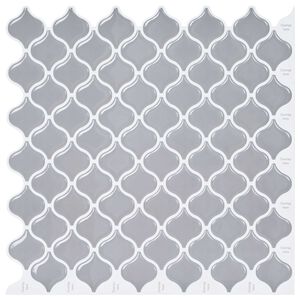 vidaXL Carreau Lanterne 10 pcs Gris 27 x 27 cm Polyur&eacute;thane et PET
