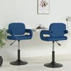 vidaXL Chaises pivotantes &agrave; manger lot de 2 bleu tissu
